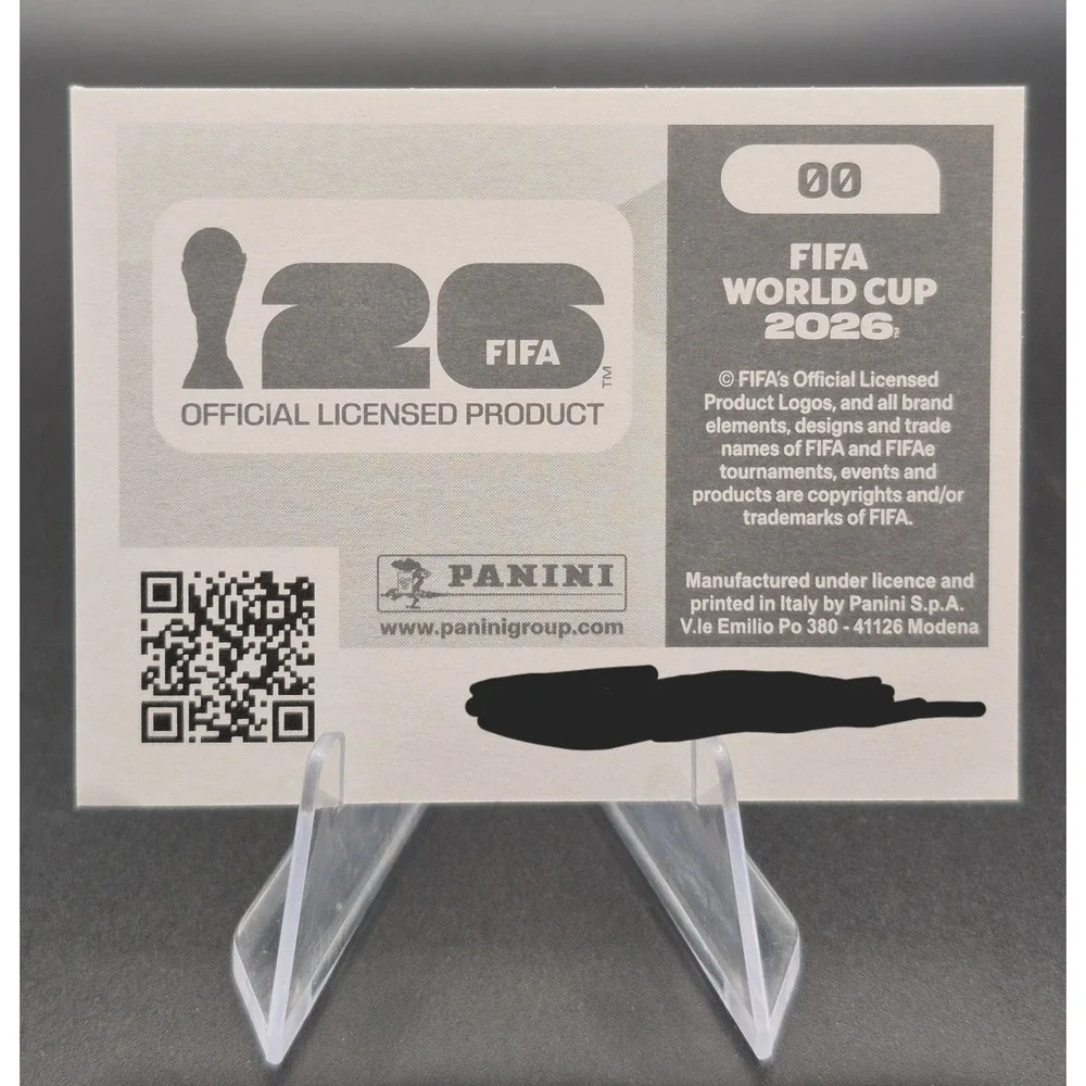 2026 Panini FIFA World Cup 00 Logo Hologram Sticker Logofractor Rare